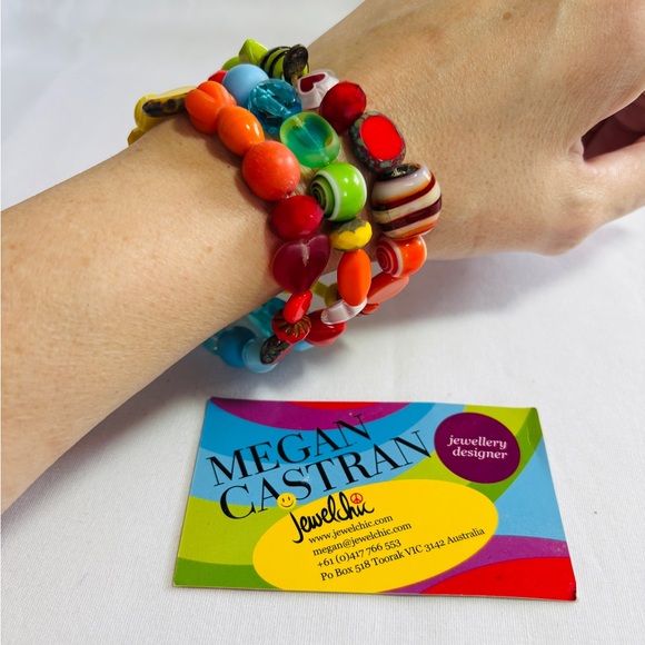 Jewelchic Jewelry - Chunky Beaded Bracelet Set by Jewelchic